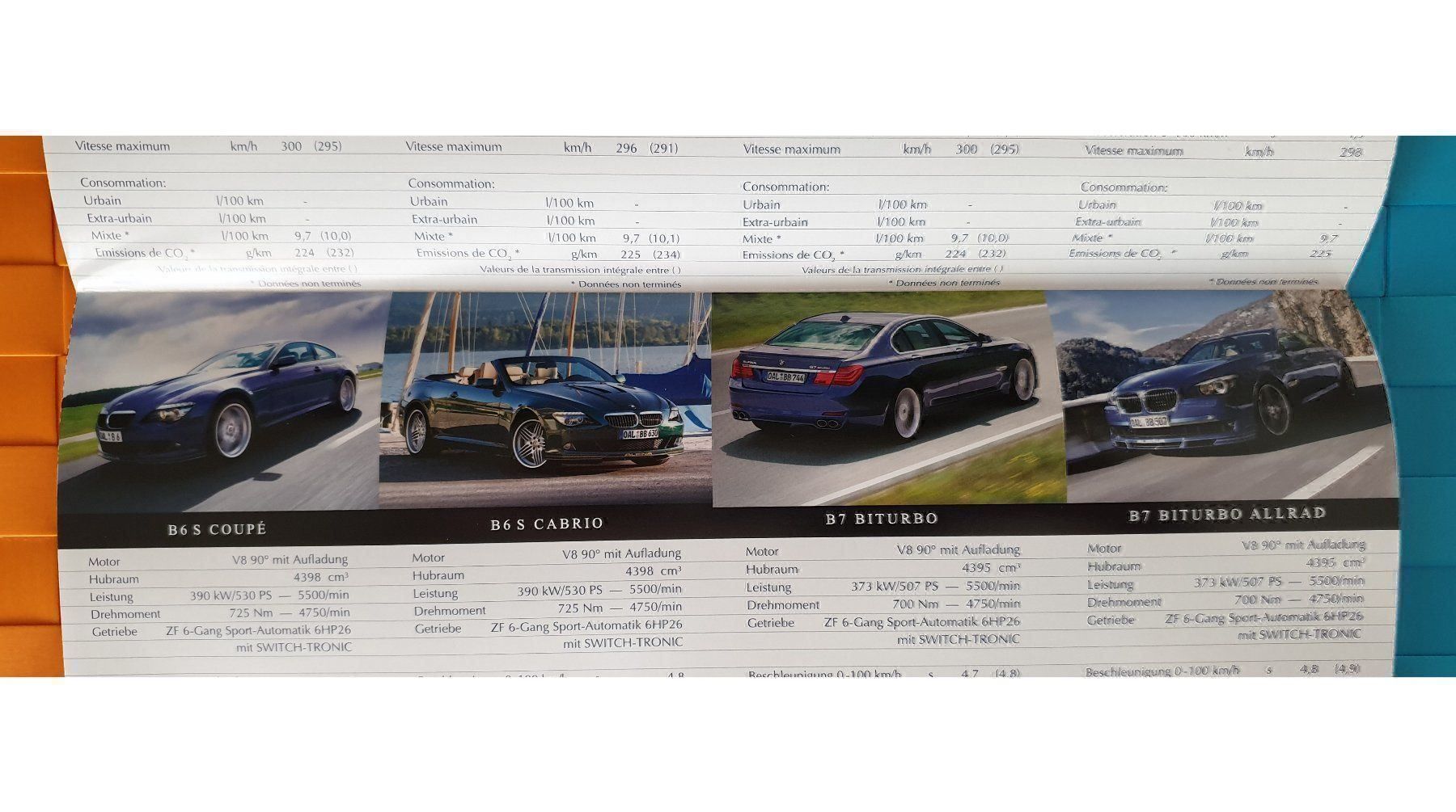 Zeitschriften & Magazine: BMW ALPINA PROGRAMM 2010 - B3, B5 - B7 - Prospekt / Poster – Neu (gemäss Beschreibung) aus Viganello von CARLiteratur 3
