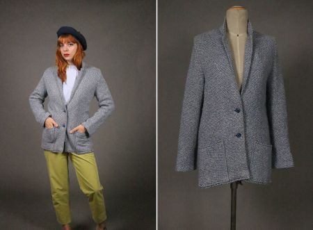 1960er PIERRE CARDIN Wolle Pulli - Gr. M