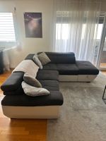 Modernes Ecksofa Schwarz-Weiss