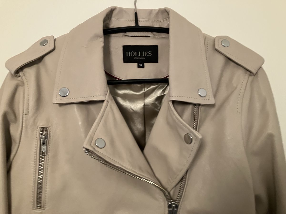 Giacche: Lederjacke HOLLIES, neu, beige Gr. 40 – Nuovo e nell'imballaggio originale da Luzern venduto da Zauberbaum 1