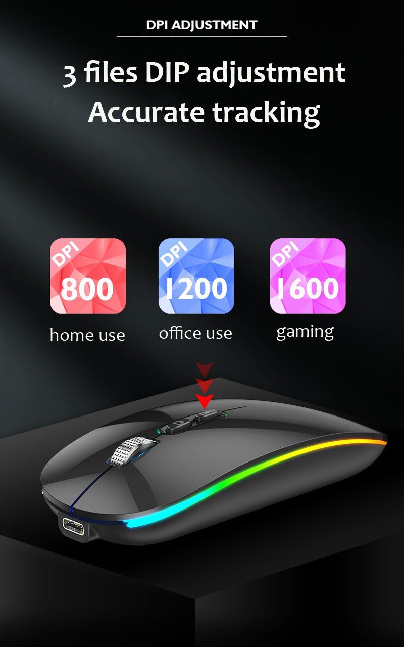 Mouse: Dual Mode Bluetooth Computer Akku Maus LED RGB USB-C – Nuovo e nell'imballaggio originale da Hundwil venduto da Equiply 6