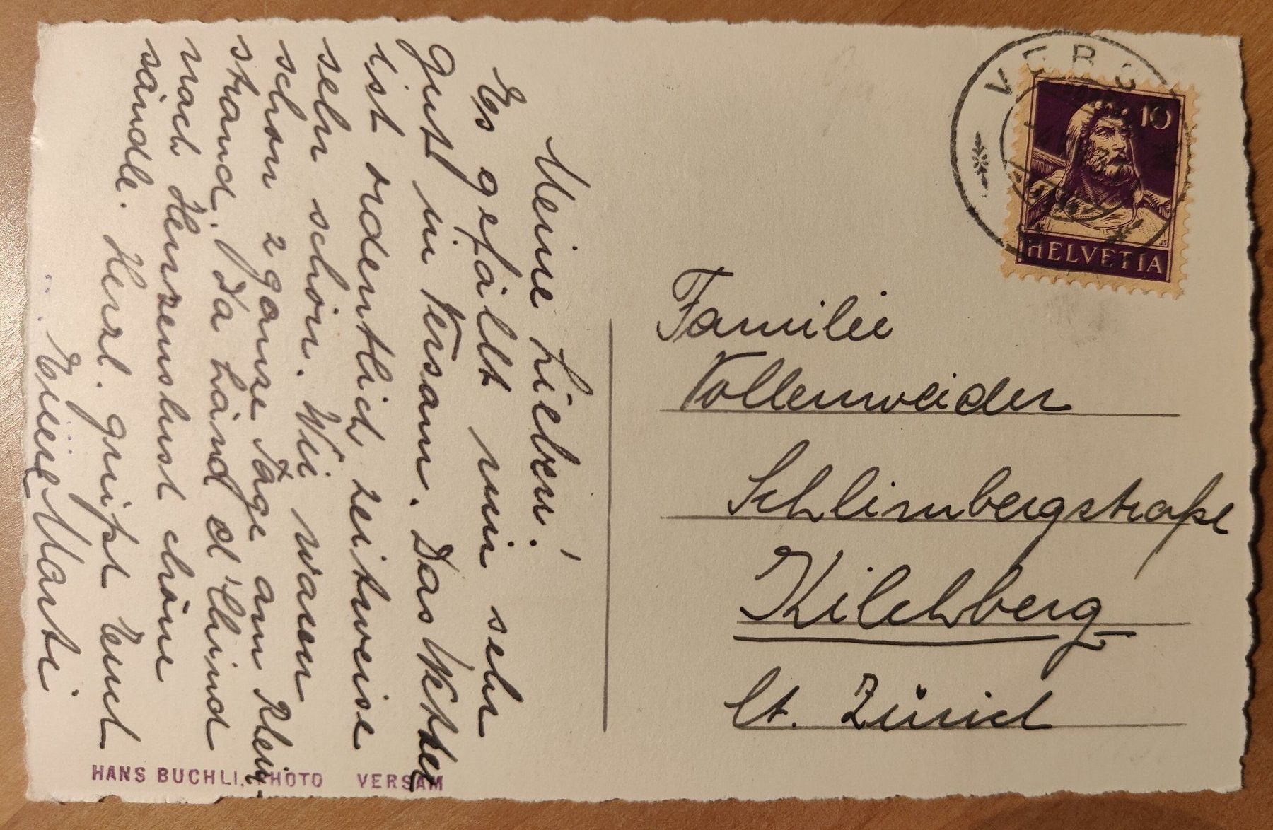 Cartoline postali: Versam um 1930 – Usato da St. Erhard venduto da Chaeferli6 1