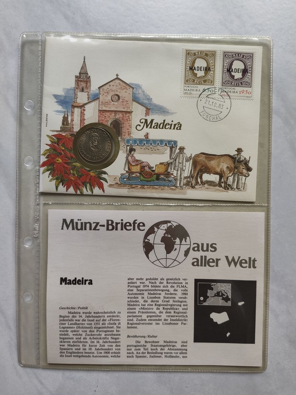 Tutti le monete: Münzbrief Madeira – Usato da Schönenwerd venduto da pin_rn7v