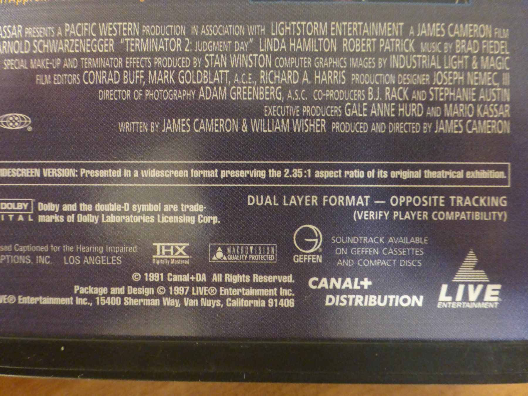 Tutti i DVDs: Terminator 2 Judgement day DVD – Usato da Zumikon venduto da psisound 5