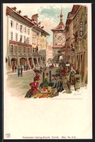Litho Bern, Marktgasse, Zeitglockenturm