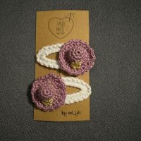 Handgemachte Haarspangen "lila Hut"