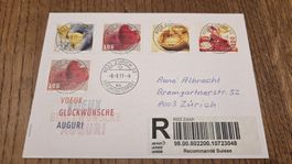 2011  FDC Vollstempel R-Brief Glückwünsche