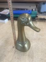 Buchstütze messing Ente stehend ca. 24cm