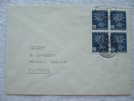 Pro Juventute 1946 Brief Muttenz 4er-Bl. SBK J120