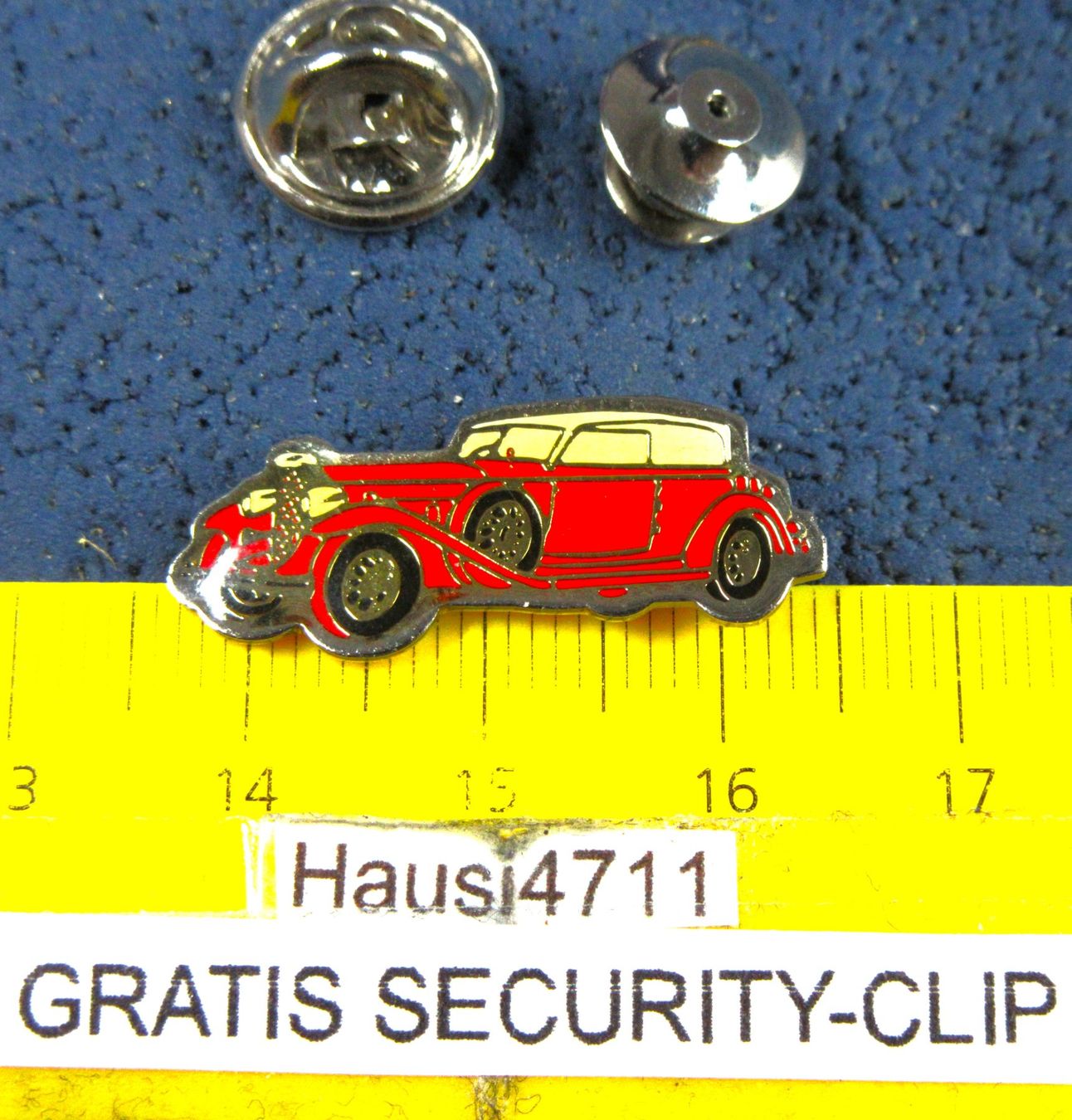 Plaketten & Abzeichen: PACKARD V12 AUTO PIN OLDI GLASIERT MIT SECURITY-CLIP KLEIN – Gebraucht aus Ettingen von Hausi4711