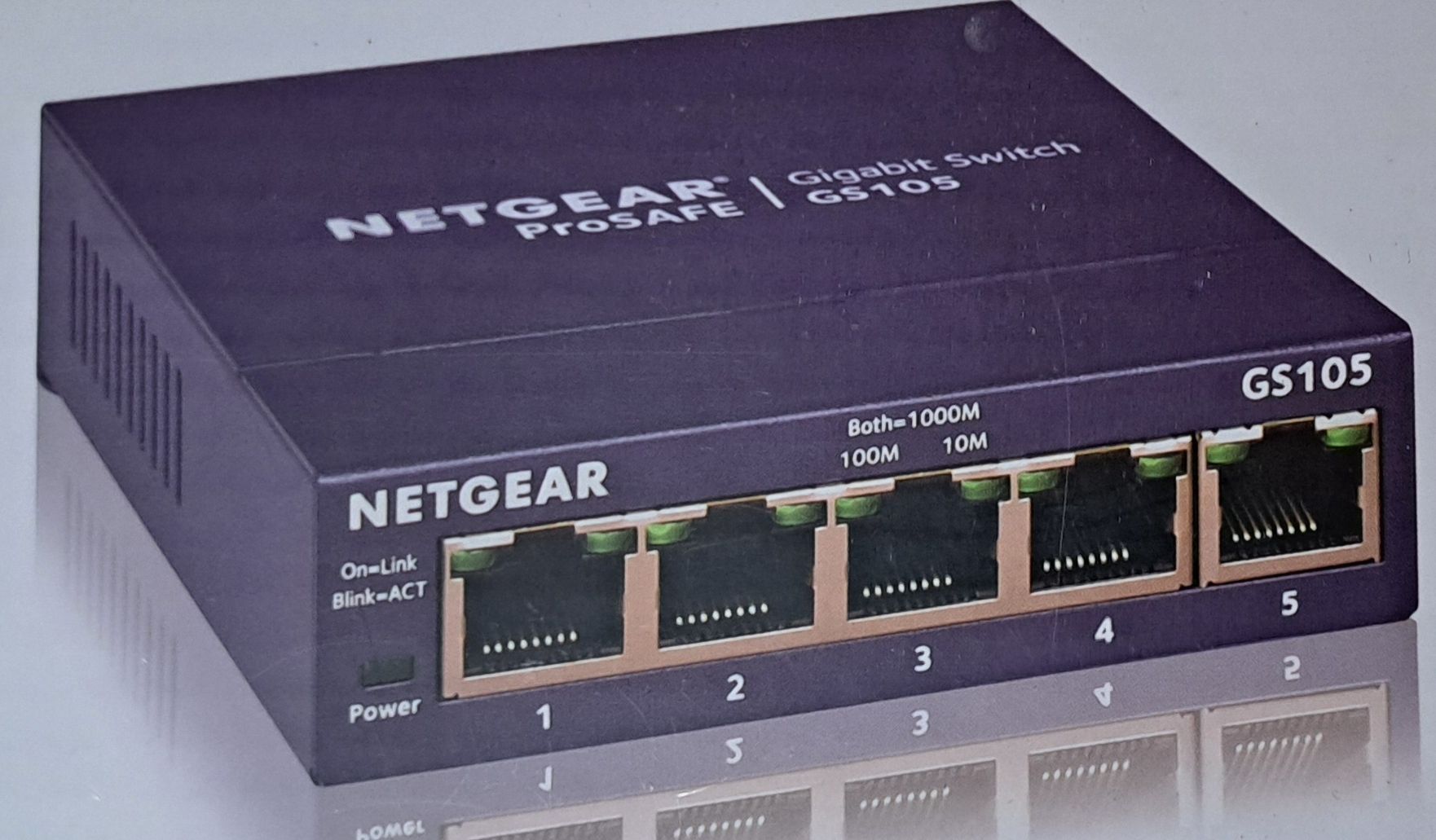 Netgear Hub & Switch: Netgear GS105 ProSAFE Gigabit Switch, 5-Port – Nuovo e nell'imballaggio originale da Wetzikon ZH venduto da Oiramrebuh