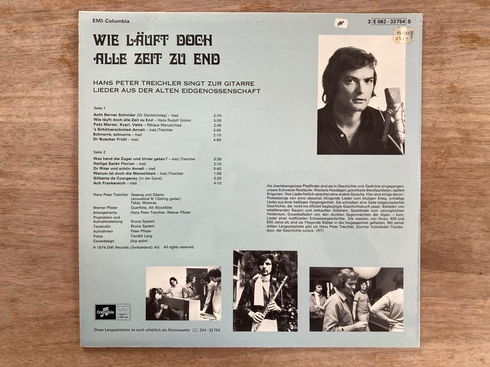 Hans Peter Treichler LP ketzerischen Schweizergeschichte Kaufen