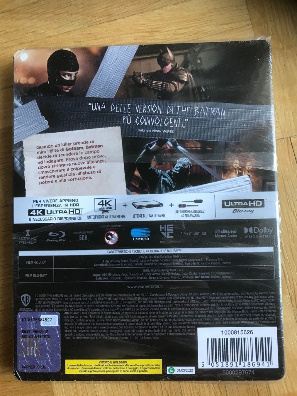 Tutti i DVDs: The Batman - Steelbook- UHD 4K + Blu-ray – Nuovo (secondo la descrizione) da Zürich venduto da Malcom 1