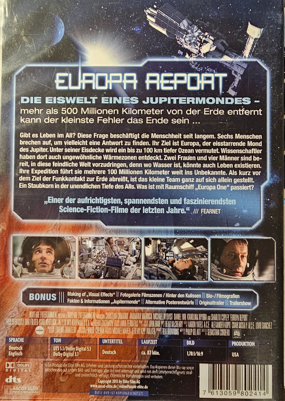 Tous les DVDs: Europa Report – D'occasion à Wahlen b. Laufen par Cg10 1