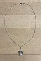 Collier Engel Anhänger mit Perle Silberfarben Neu