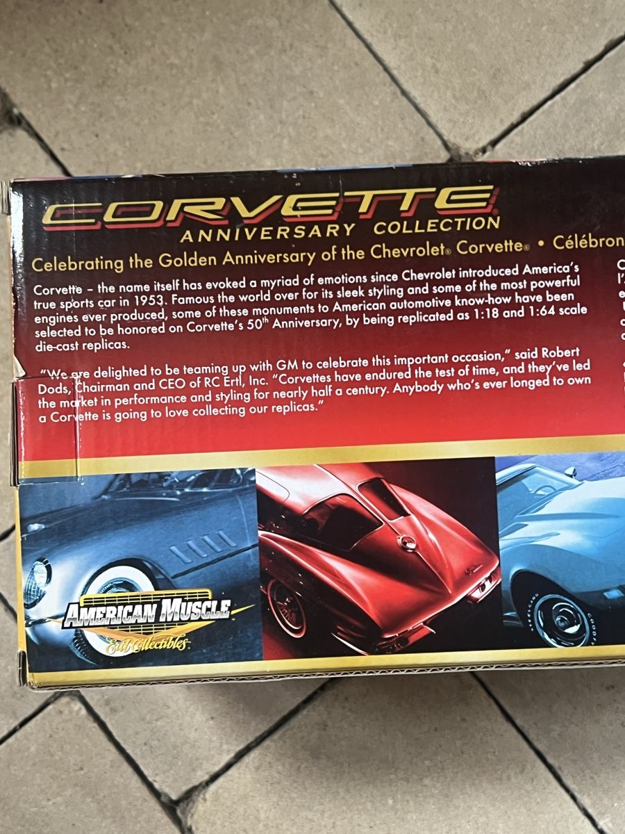 Chevrolet Modellautos: Corvette 2003 Coupe 50th Anniversary Modellauto rot 1:18 – Neu und originalverpackt aus Basel von bellespirit 7