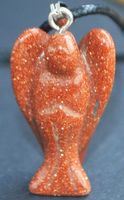 Halskette R-211 – Engel – Goldener Sandstein – ca. 3,8 cm