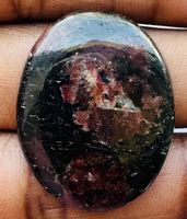 Cabochon L-5196 - Afrikanischer Granat Turmalin 32x25x5mm 50