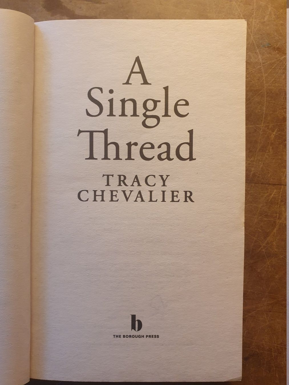 Bücher: A Single Thread - Tracy Chevalier – Gebraucht aus Zürich von loosebone 2
