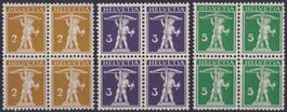 Nr. 123III, 124+125III, Tellknabe Viererblöcke */**