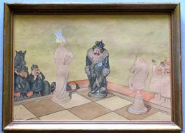 Schach Schachmatt, nach einem Bild von R. Högfeldt (um 1940)