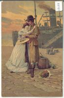 Rob Kämmerer - Abschied am Hafen - Präge-Litho