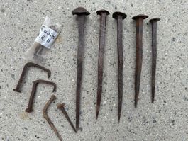 Alte Nägel diverses rostig Konvolut