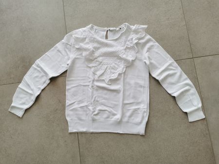 Pull Blanc Dentelle Naf Naf taille S