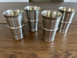 4 Zinnbecher