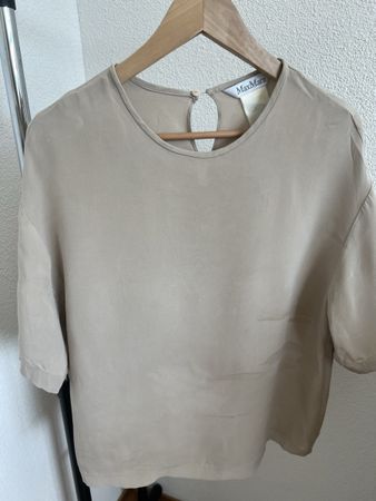 Max Mara Seidenbluse 100% Seide – Gr. IT 40 – Beige