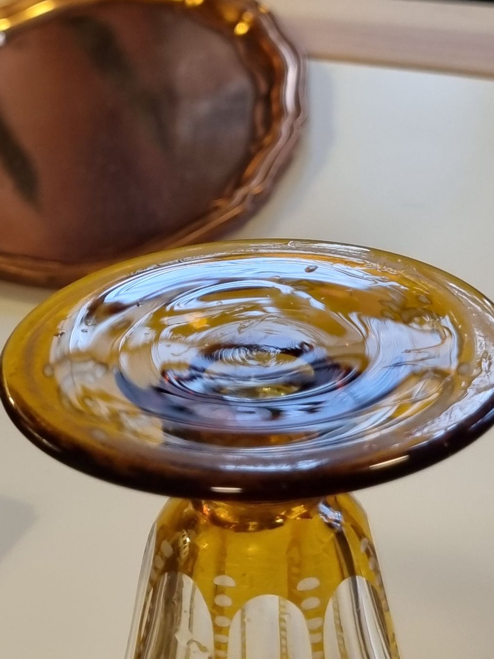 Vasi & Recipienti: Antike böhmische Vase, 19. Jh., bernsteinfarben – Usato da Scharnachtal venduto da devin03 2