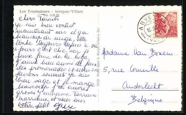 Cartoline postali: AK Arveyes-Villars, Les Troubadours – Usato da Berlin venduto da bartko-reher 1