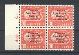 BIT (D IV), Besuch des Papst Paul VI in Genf, Viererblock **