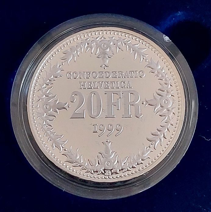 Alle Münzen: 20 Franken 1999 Silber pp 150 Jahre Post Box – Neu (gemäss Beschreibung) aus Arch von moneyswiss 2