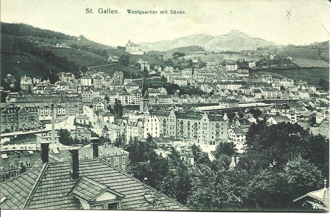 Cartoline postali: AK  St.Gallen West – Usato da Appenzell venduto da mai25