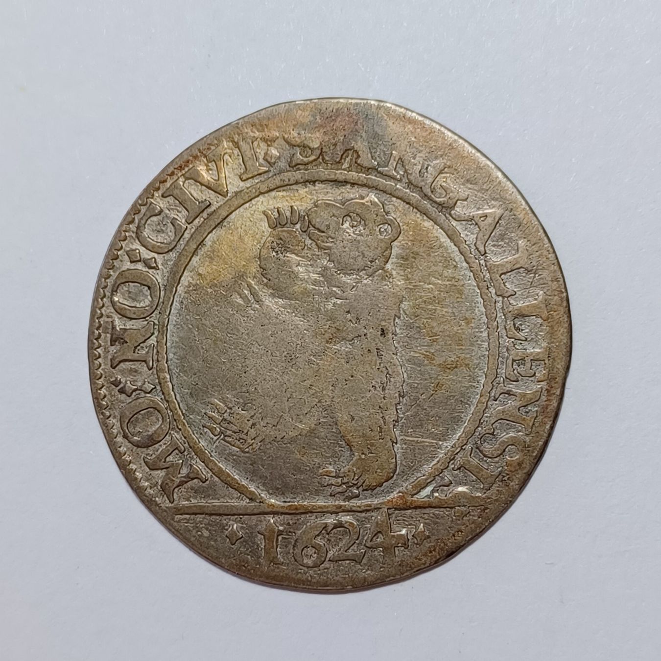 Alle Münzen: 1/2 Dicken 1624 St. Gallen s-ss – Gebraucht aus Pfäffikon ZH von Schweizer_Muenzen