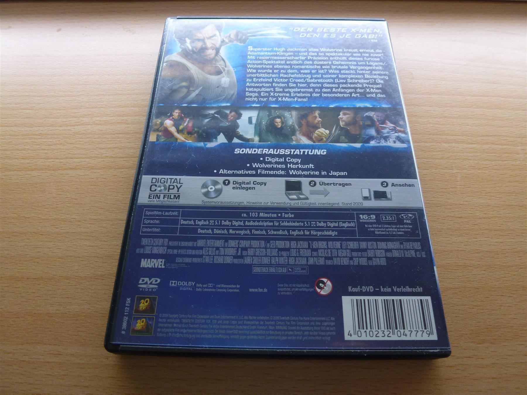 Tutti i DVDs: Wolverine - wie alles begann – Usato da Hombrechtikon venduto da Maloev17 1