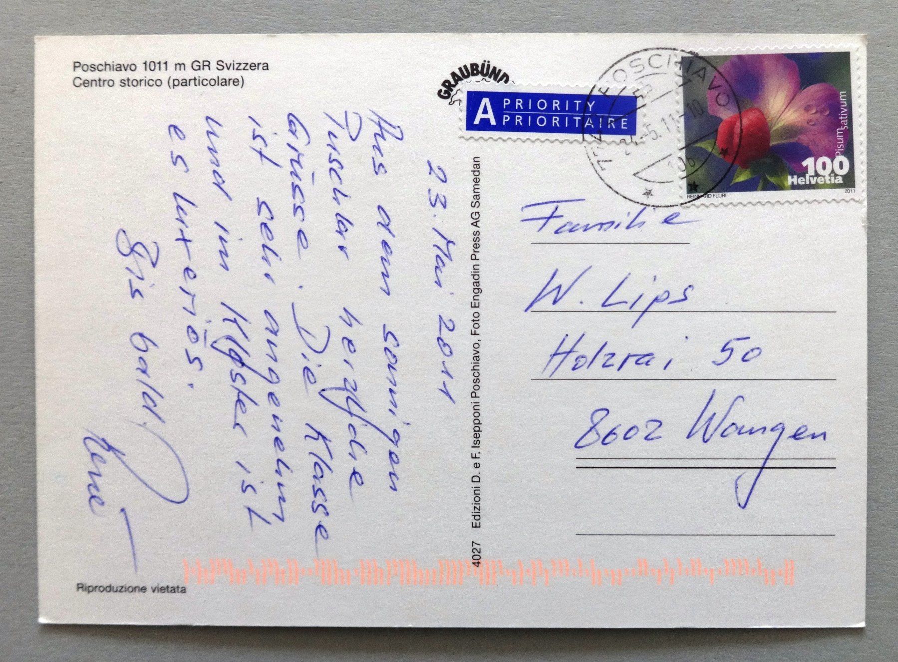 Cartoline postali: Poschiavo, Centro storico – Usato da Fétigny venduto da Billy2miny 1