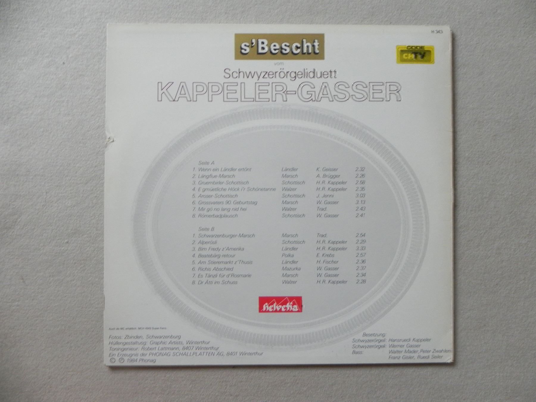 Dischi in vinile: Musik LP Schwyzerörgeli Kappeler Gasser – Usato da Siebnen venduto da krimsie 1