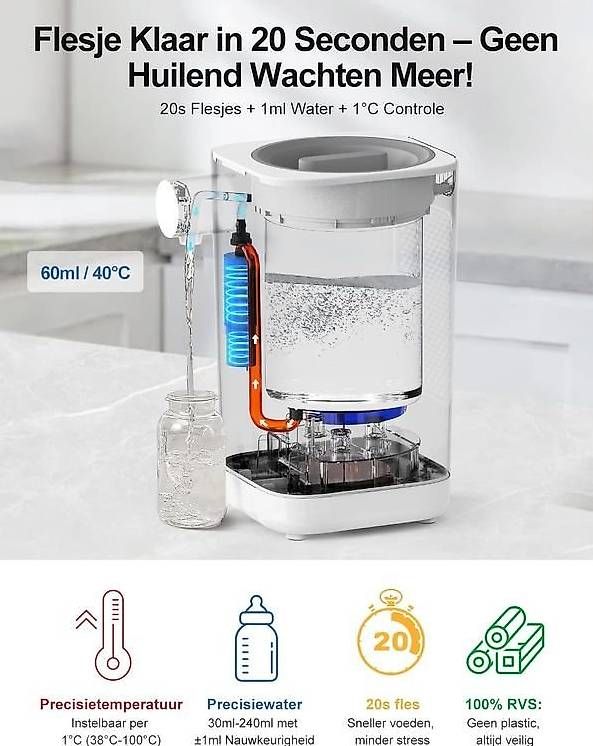 Elettrodomestici da cucina: KOSTTE Instant-Flaschenaufbereiter, Wasserspender – Nuovo (secondo la descrizione) da Kreuzlingen venduto da Best-Deal-Oase 8