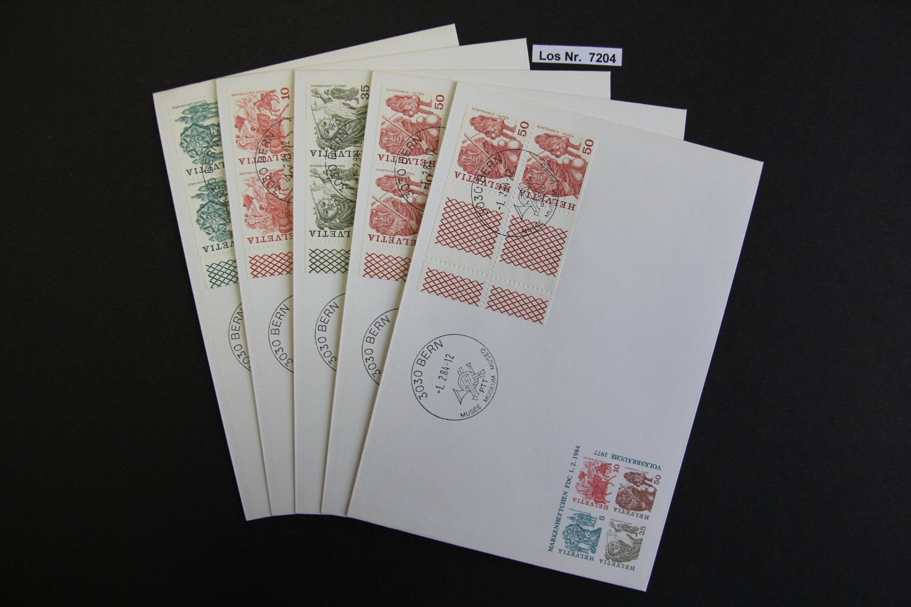 Tous les timbres: CH 1984 Briefe sauber gestempelt                    Los 7204 – D'occasion à Volken par jukon65