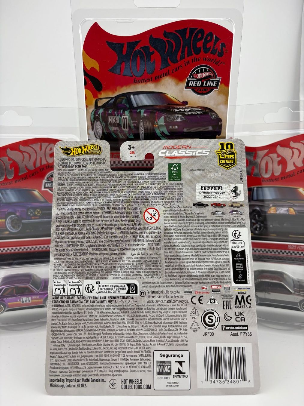Hot Wheels Modellautos: Hot Wheels Ferrari Testarossa Premium Modern Classics 2/5 – Neu und originalverpackt aus Flawil von HeisseReifen 5