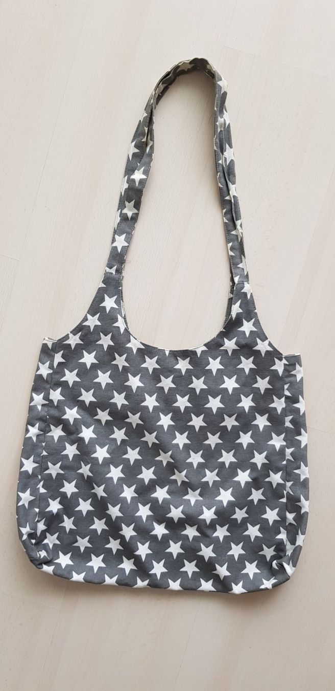 Borse da donna: Tasche, dunkelgrau mit Sternen - Krasilnikoff – Usato da Walterswil SO venduto da Jerry_maus 1