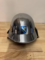 Feuerwehrhelm Chrom mit Wappen – Vintage / Sammlerstück