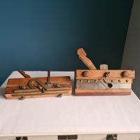Stellfalz- und Spindelnut-Hobel, antik