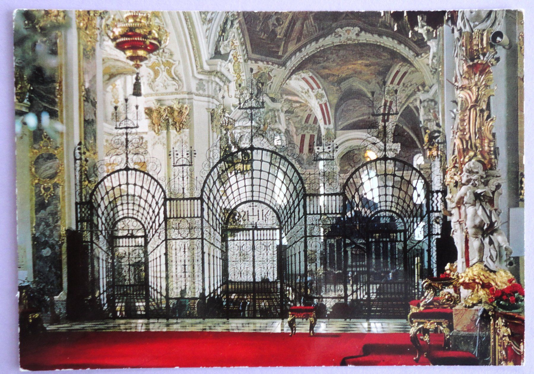 Cartoline postali: Einsiedeln, Stiftskirche, Chorgitter – Difettoso da Fétigny venduto da Billy2miny