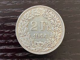 1 x 2 Franken Schweiz 1944 – zirkuliert