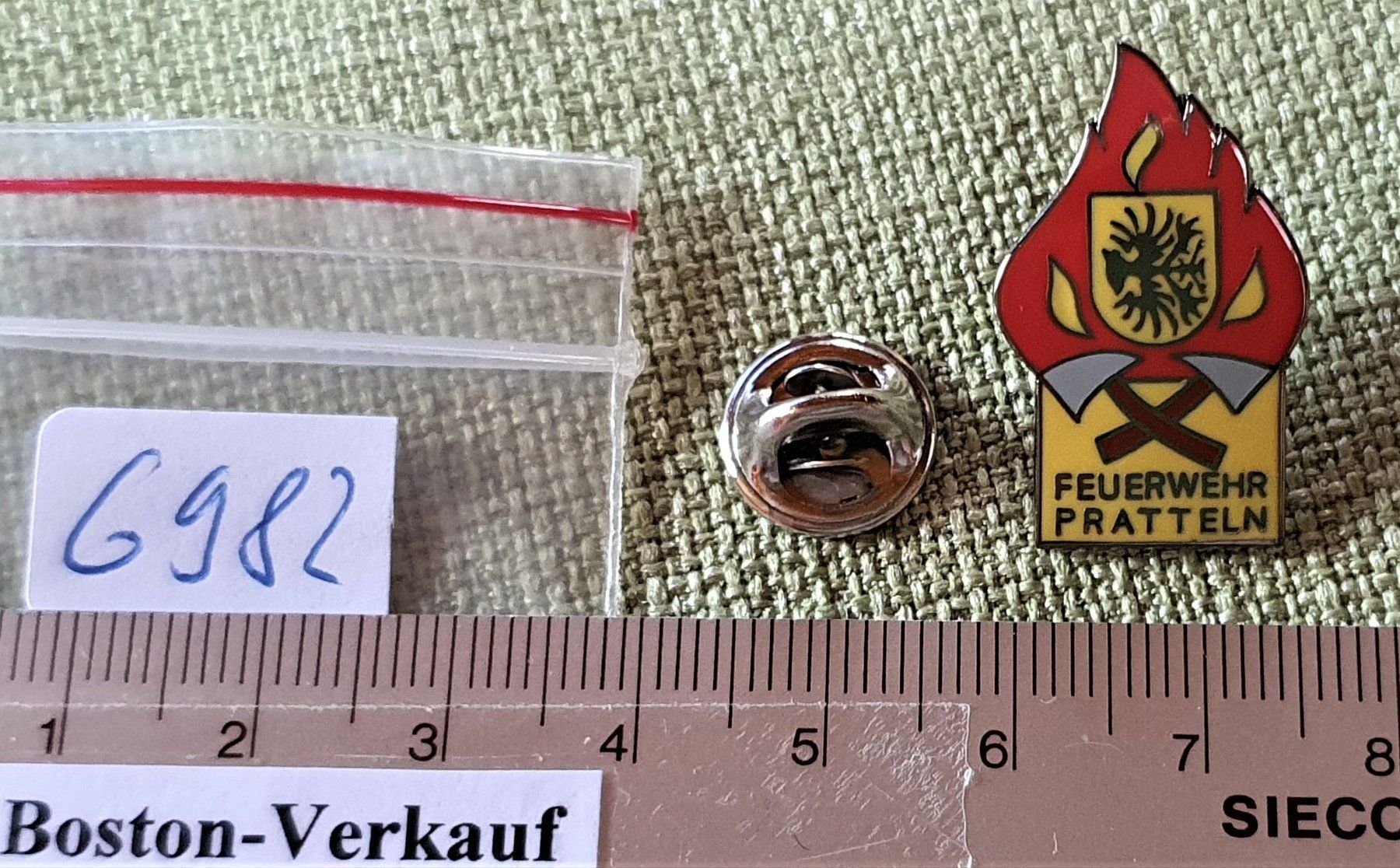 Placchette & Badge: G982 - Pin Feuerwehr Pratteln  Schweiz – Usato da Reinach BL venduto da Boston-Verkauf 1