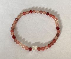 Edelstein Armband Andesin facettiert mit Silber