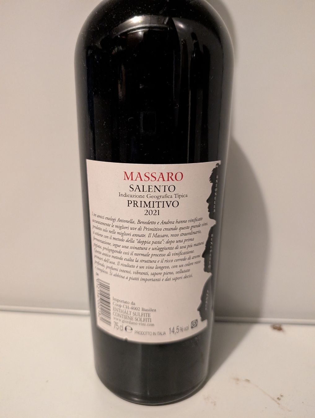 Vino: Massaro Salento Primitivo 2021 Rotwein – Nuovo e nell'imballaggio originale da Wallisellen venduto da Sladjko97 1